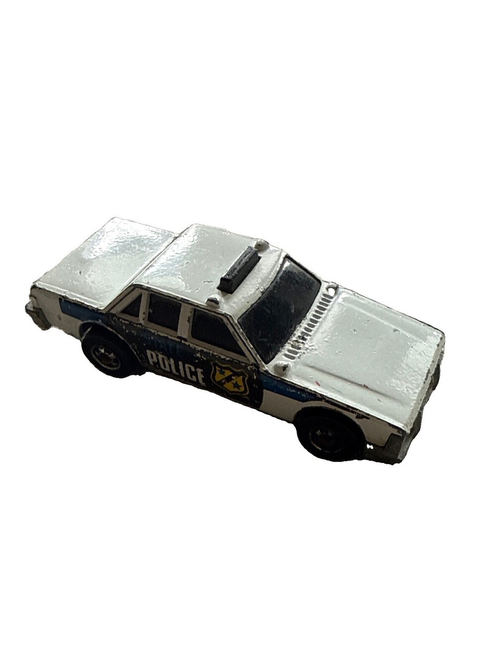 Hot Wheels 1:64 State Police Crash Diecast Police Vehicle White/Blue/Black 1983